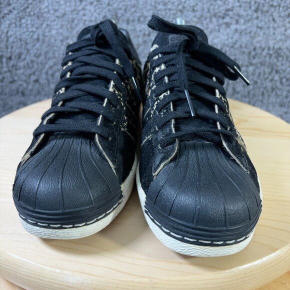 Adidas Originals Superstar 80s Womens Size 7.5 Suede Leopard Print Shell Toe - Picture 2 of 9